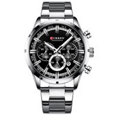 Curren Horloges voor mannen Horloge mannen Luxe Zilver Zwart Design Heren horloge