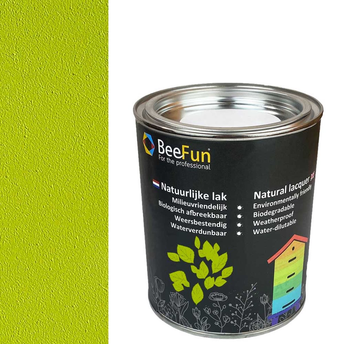 Natuurlijke houtverf appelgroen - 750 ml