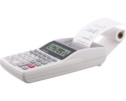 Sharp rekenmachine - grijs - 12 digit - 4x AA batterij