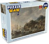 Puzzel Hollandse schepen in een vreemde haven - Schilderij van Abraham Beerstraten - Legpuzzel - Puzzel 500 stukjes