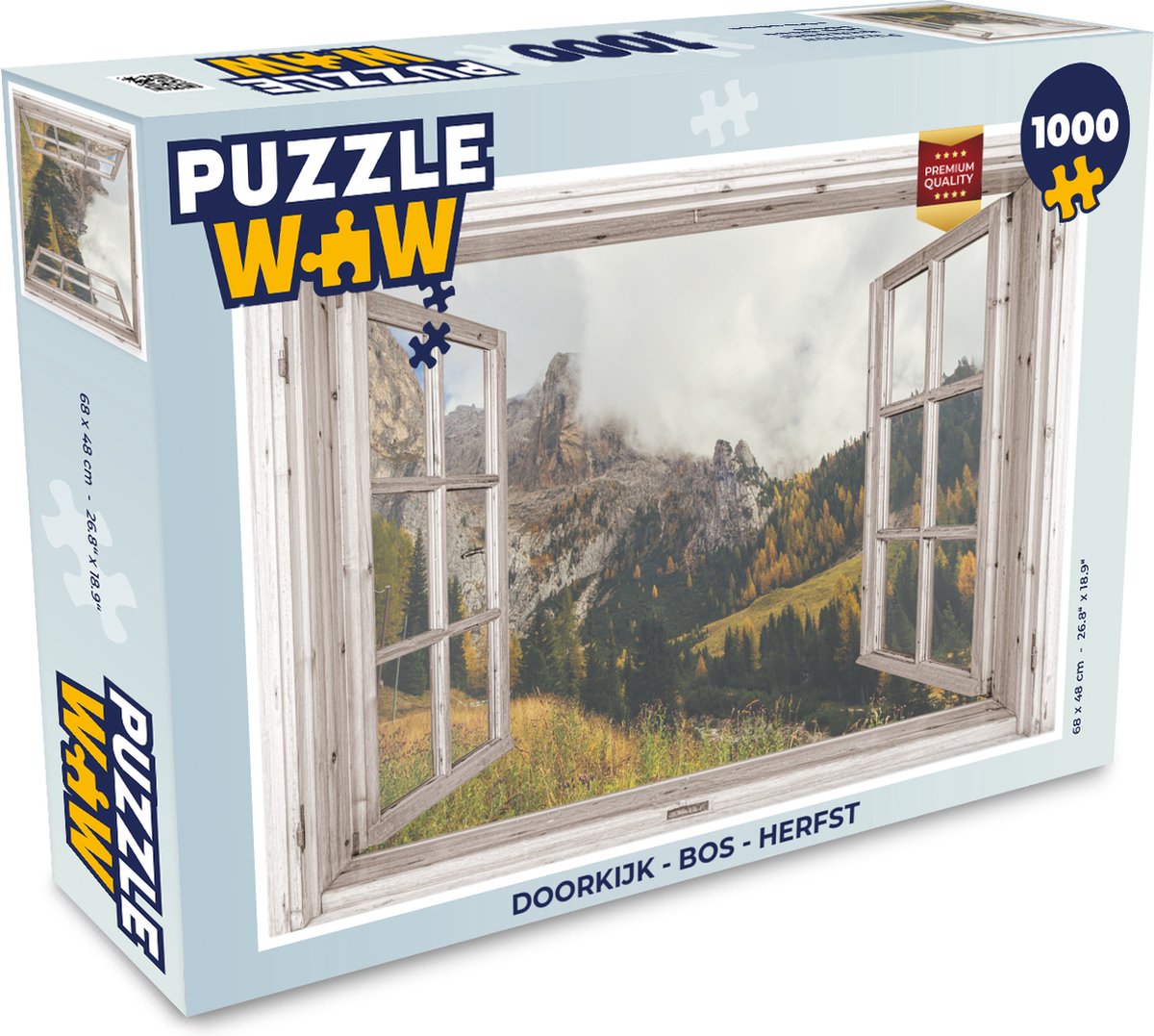 Puzzel Doorkijk - Bos - Herfst - Legpuzzel - Puzzel 1000 stukjes volwassenen