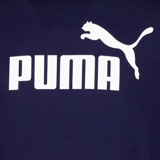 PUMA ESS Big Logo Hoodie FL Heren Trui - Donkerblauw - Maat XXL - PUMA