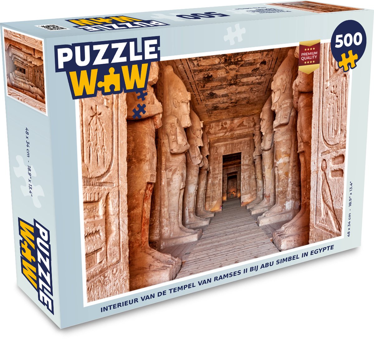 Puzzel Interieur van de Tempel van Ramses II bij Abu Simbel in Egypte - Legpuzzel - Puzzel 500 stukjes - PuzzleWow