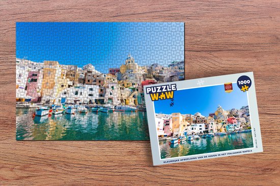 Puzzle Bateau - Maison - Port - Italie - Puzzle - Puzzle 1000 pièces  adultes