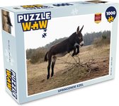 Puzzel Springende ezel - Legpuzzel - Puzzel 1000 stukjes volwassenen