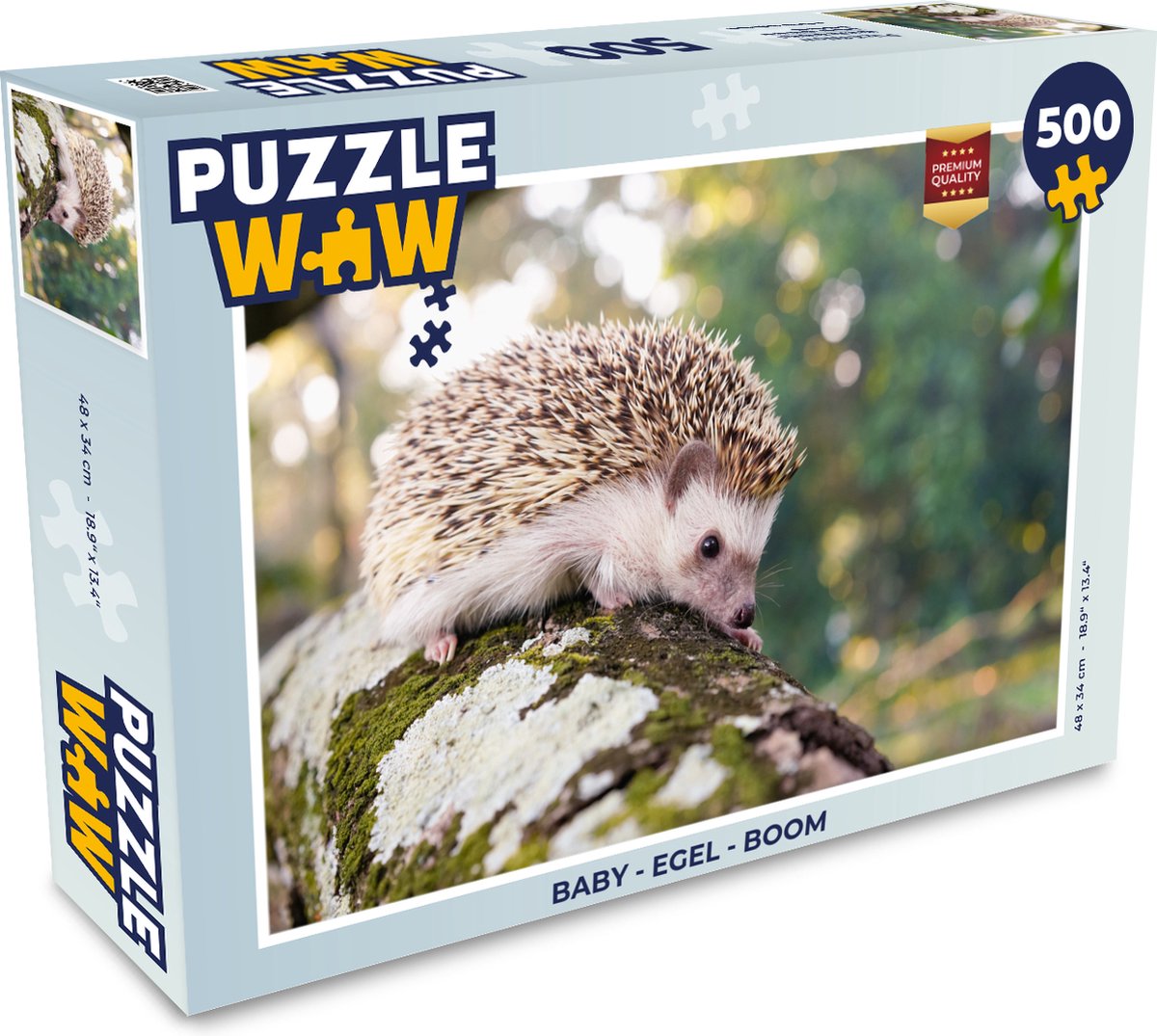 Puzzel Baby - Egel - Boom - Legpuzzel - Puzzel 500 stukjes
