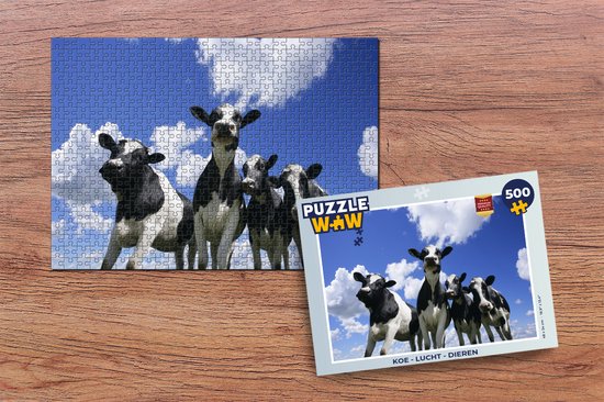 Puzzle Vache - Ciel - Animaux - Puzzle - Puzzle 500 pièces