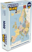 Puzzel Kaart - Europa - Oud - Legpuzzel - Puzzel 1000 stukjes volwassenen