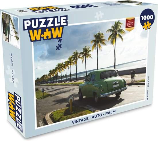 Puzzel Vintage - Auto - Palm - Legpuzzel - Puzzel 1000 stukjes volwassenen  | bol.com