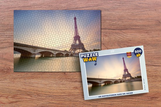 Puzzel Een verlichte brug in het Franse Parijs - Legpuzzel - Puzzel