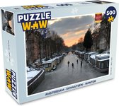 Puzzel Amsterdam - Schaatsen - Winter - Legpuzzel - Puzzel 500 stukjes
