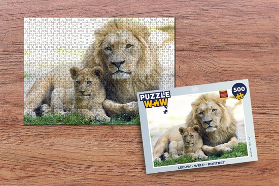 Puzzle Lion - Cub - Portrait - Jigsaw puzzle - Puzzle 500 pièces - Sinterklaas cadeaux - Sinterklaas for big kids
