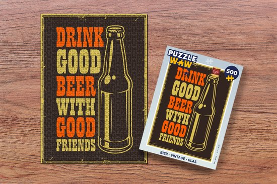 Puzzle Bières - Vintage - Glas - Puzzle - Puzzle 500 pièces