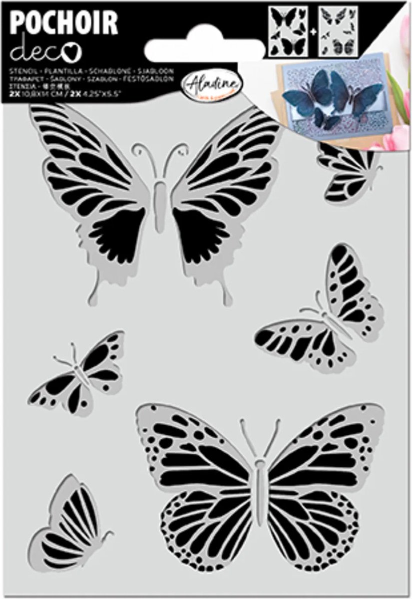 Aladine Deco Sjabloon Vlinders