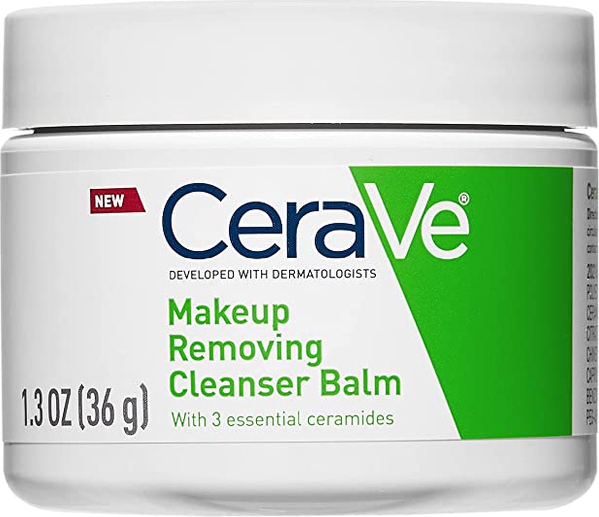 CeraVe Reinigingsbalsem - Hydraterende make-upverwijderaar met ceramiden en plantaardige jojoba-olie voor gezichtsmake-up - Make-up remover balsem- 36g