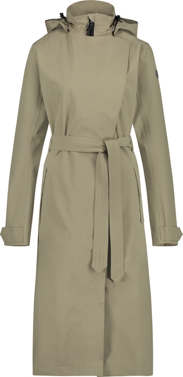AGU Trench Coat Long Regenjas Urban Outdoor Dames Pistachio Groen