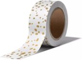 masking tape Dot Goud Wit décoration papier washi tape 15 mm x 10 m