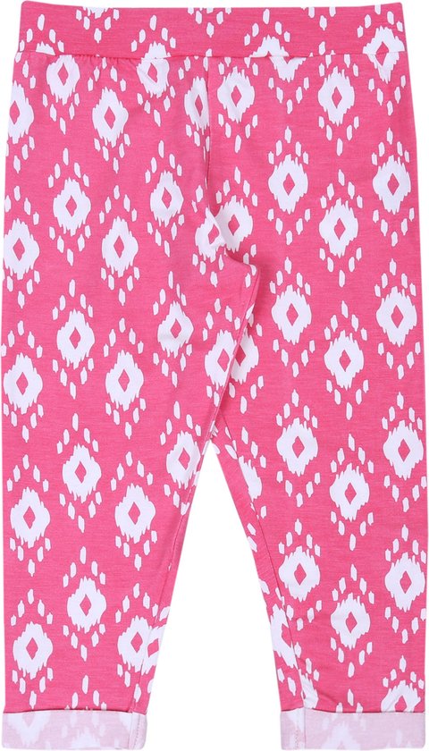 Roze legging voor meisjes met een wederkerend patroon - YD / 92