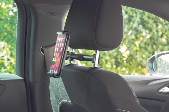 Support tablette voiture - Support tablette appui-tête - Support téléphone voiture - Compatible iPad, téléphone, tablette - Taille d'écran 7 à 12,9 pouces - Rotatif et inclinable (CNC17)