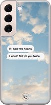 Hoesje geschikt voor Samsung Galaxy S22+ - Love quote - Soft Case - TPU - Tekst - Blauw - ELLECHIQ
