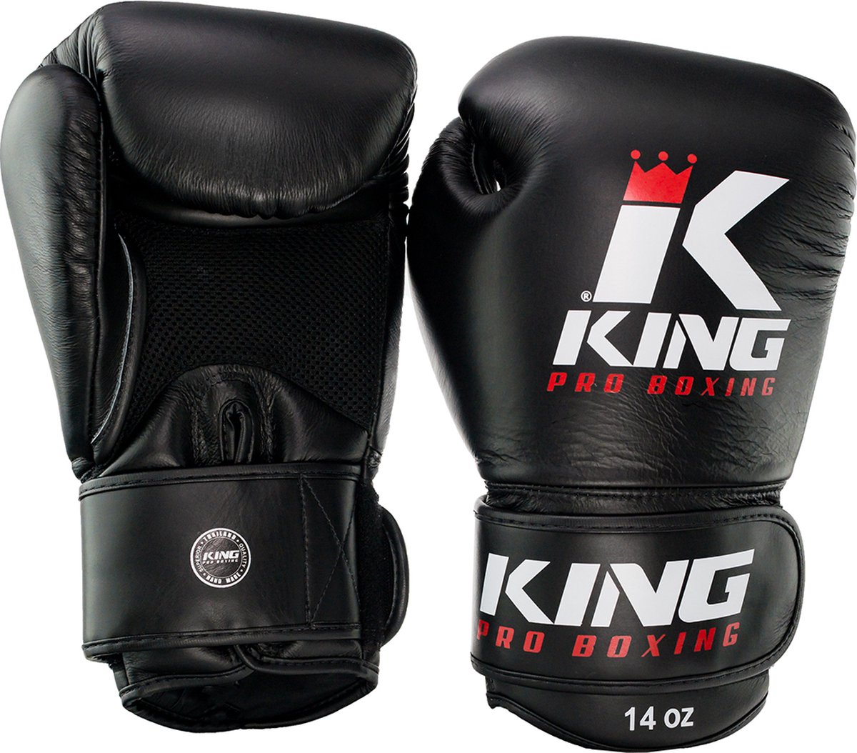 King Pro Boxing Bokshandschoenen Zwart KPB/BG Air Mesh 14 OZ