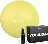 Rockerz Yoga bal inclusief pomp - Fitness bal - Zwangerschapsbal - 75 cm - 1250g - Stevig & duurzaam - Hoogste kwaliteit - Geel