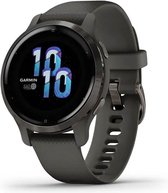 Garmin Venu 2s Health Smartwatch - Amoled touchscreen - Stappenteller - 10 dagen batterij - Grey/Gunmetal