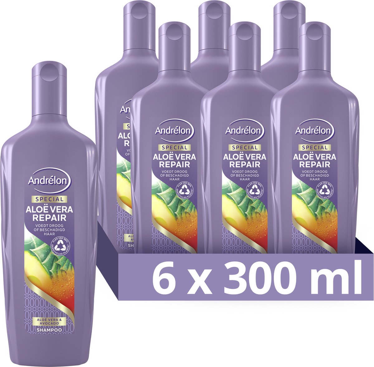 Andrélon Special Aloë Vera Repair Shampoo - 6 x 300 ml - Voordeelverpakking