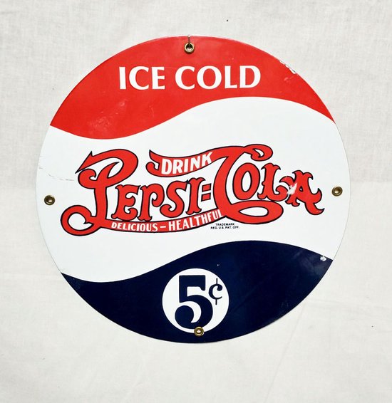 Ice Cold Pepsi-Cola Emaille Bord 12