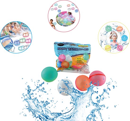 Femur - Waterballonnen - 4 STUKS - Waterspeelgoed - Waterballon - Ballon - Ballonnen - Waterbombs - Waterspeelgoed - Duurzaam - Hervulbaar - Milieuvriendelijk - TikTok