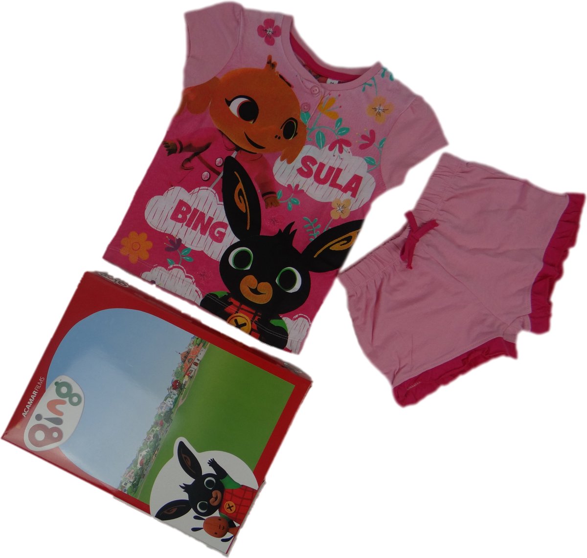 Bing shortama roze - Kinderpyjama - Pyjama van Bing - Slapen - Kinderen - Pyjama voor jongens - Pyjama voor meisjes - Pyjama voor kinderen - Bing pyjama
