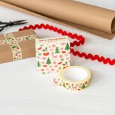 washi tape Vintage Kerst decoratie masking papier tape 15 mm x 7 m