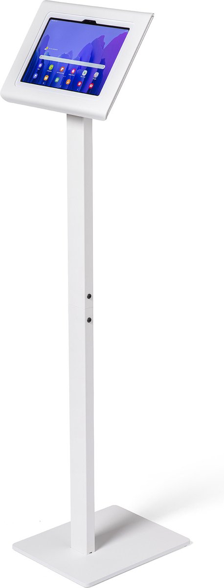 Tabdoq iPad vloerstandaard voor iPad 10.2-inch met uitsparingen voor home button en front camera, wit