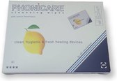 Lingettes nettoyantes Phonicare | lingettes nettoyantes emballage individuel embout pour prothèses auditives bonnet de bain otoplastique