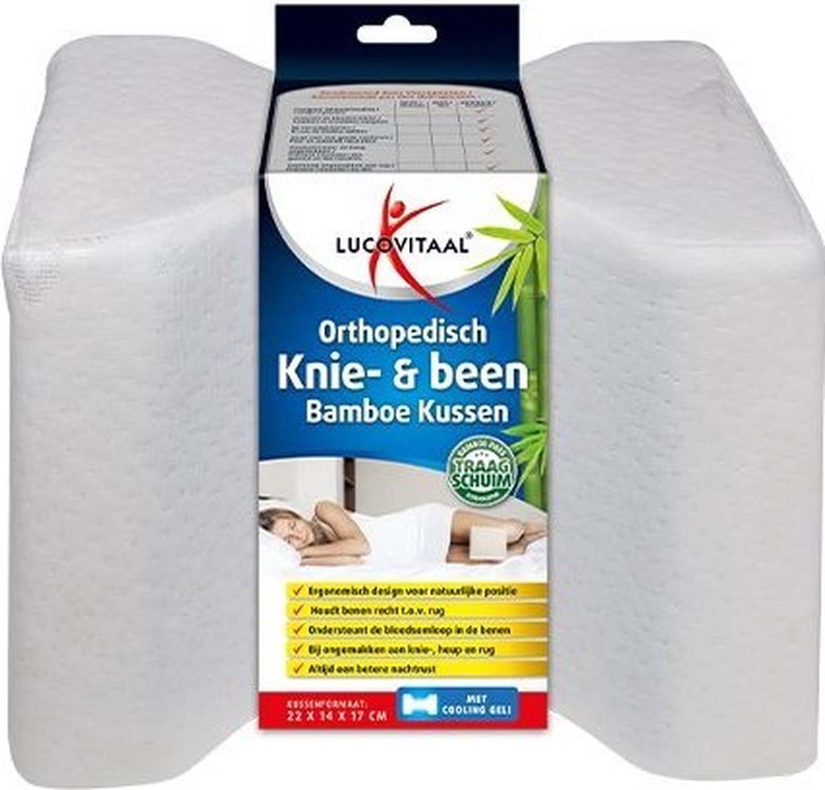 Bol.com Lucovitaal Bamboe knie & been kussen aanbieding