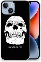 Silicone Case Geschikt voor iPhone 14 Telefoonhoesje Skull Eyes