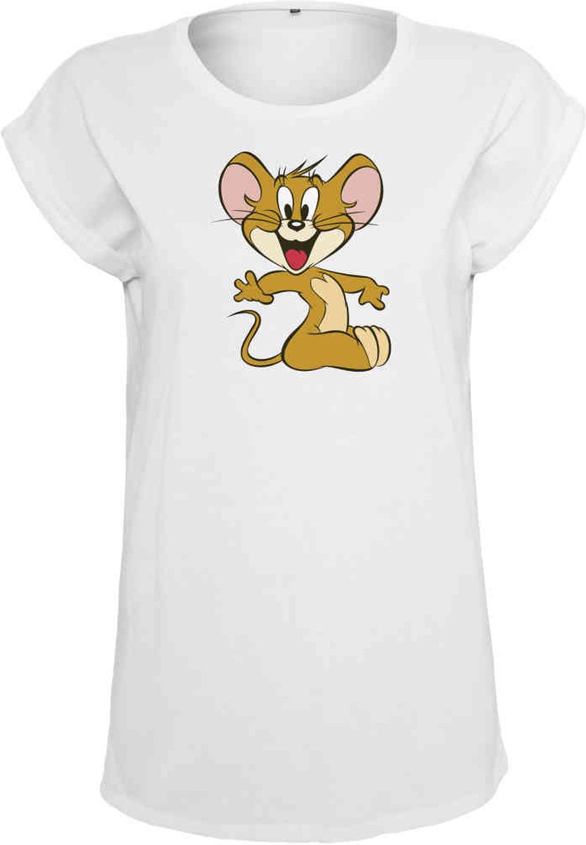 Merchcode Tom And Jerry Tom & Jerry Mouse Dames T-shirt 4XL Wit