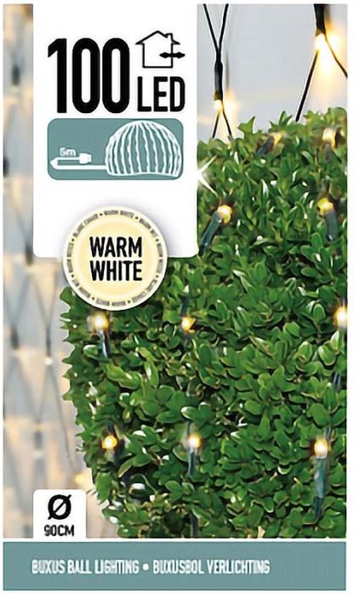 Oneiro’s luxe Buxus Netverlichting - 100 LED - warm wit - kerst - lichtgordijn - feestdagen - winter - verlichting - binnen - buiten – sfeer
