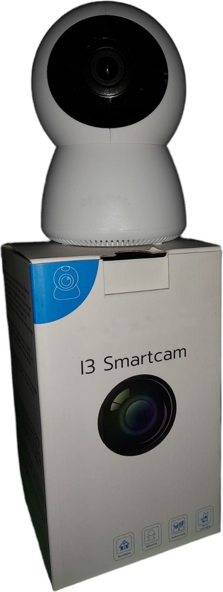 I3 Beveiligingscamera Slimme software - FHD PTZ Wi-Fi - met 32GB SD kaart & Cloud optie - Geluidsdetectie - Terugspreekfunctie - Babyfoon – Wit GRATIS APP