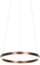 QAZQA anello - Moderne Dimbare LED Hanglamp met Dimmer - 1 lichts - Ø 40 cm - Brons - Woonkamer | Slaapkamer | Keuken