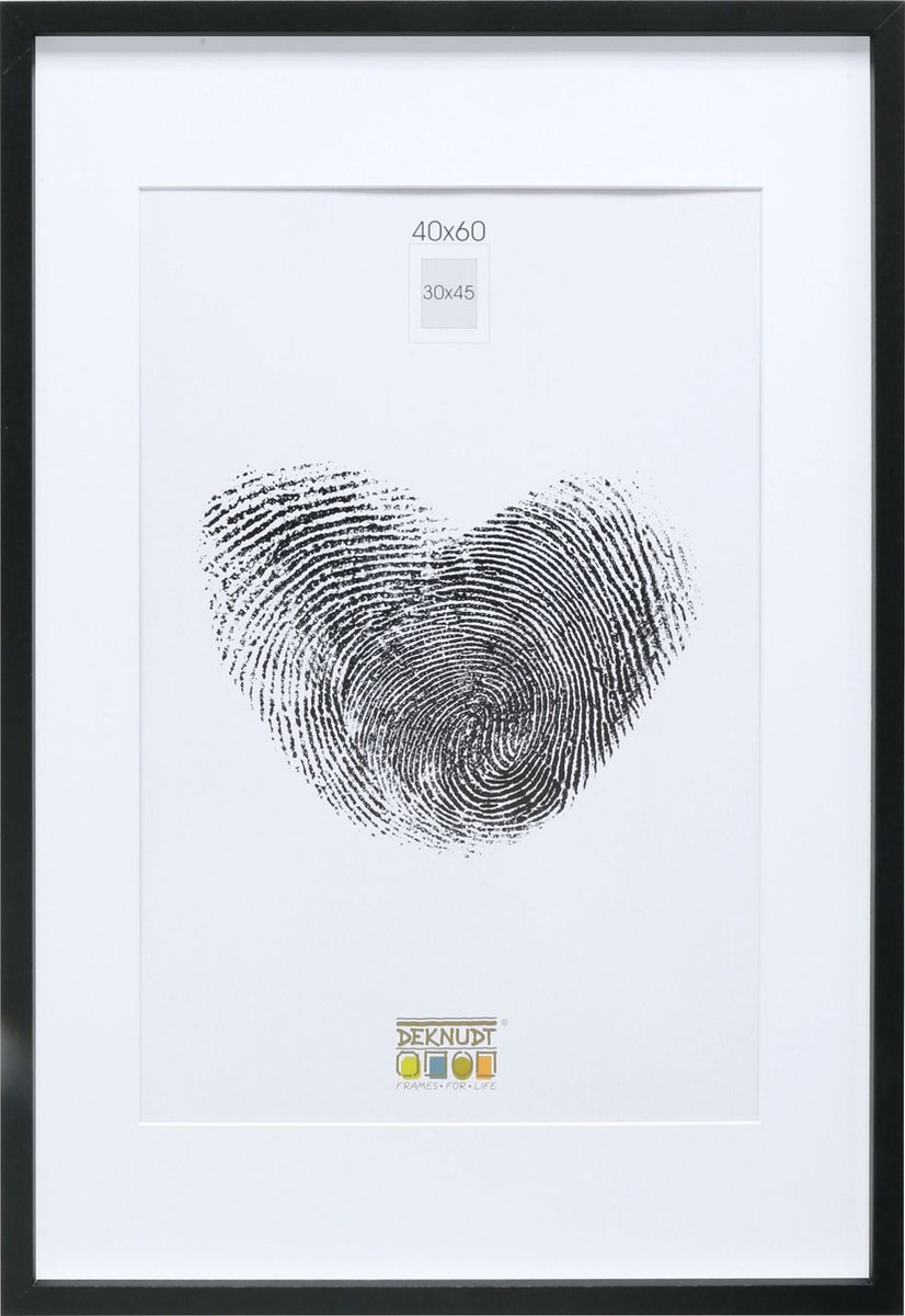 Deknudt Frames fotolijst - zwart met passe-partout - 30x45 / 40x60 cm