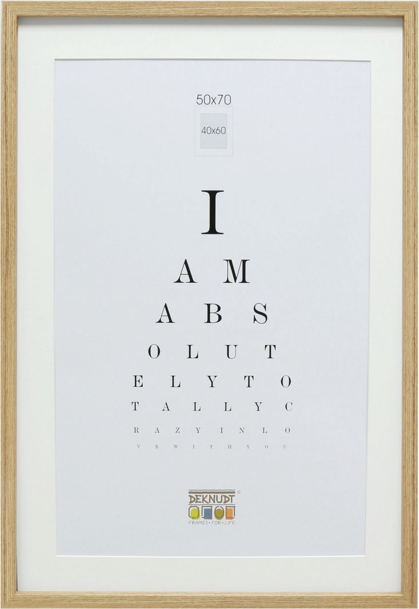 Deknudt Frames fotolijst - eik met passe-partout - 40x60 cm / 50x70 cm naturel