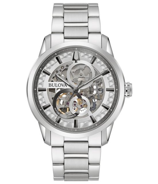 Bulova Sutton Horloge - Bulova heren horloge - Zilver - diameter 43 mm - roestvrij staal