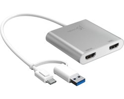 j5create JCA365-N USB-C to Dual HDMI Multi-Monitor Adapter