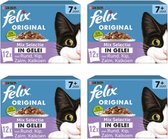 4x Felix - Original Senior Mix Sélection en gelée - Nourriture pour chat - 12x85g