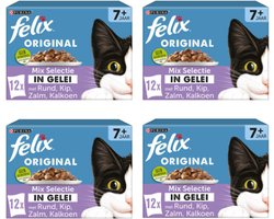 4x Felix - Original Senior Mix Selectie in gelei - Kattenvoer - 12x85g