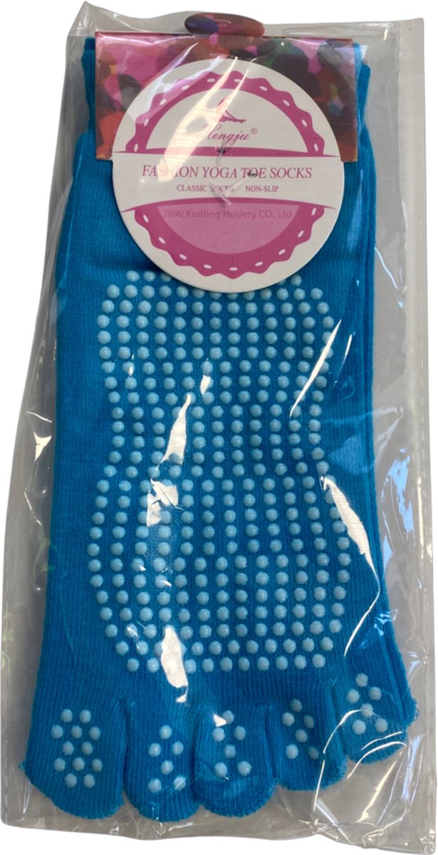 Merco - Grippy S1 Yoga Pilates teen sokken - Grip pads - Blauw van Merco — afbeelding 3