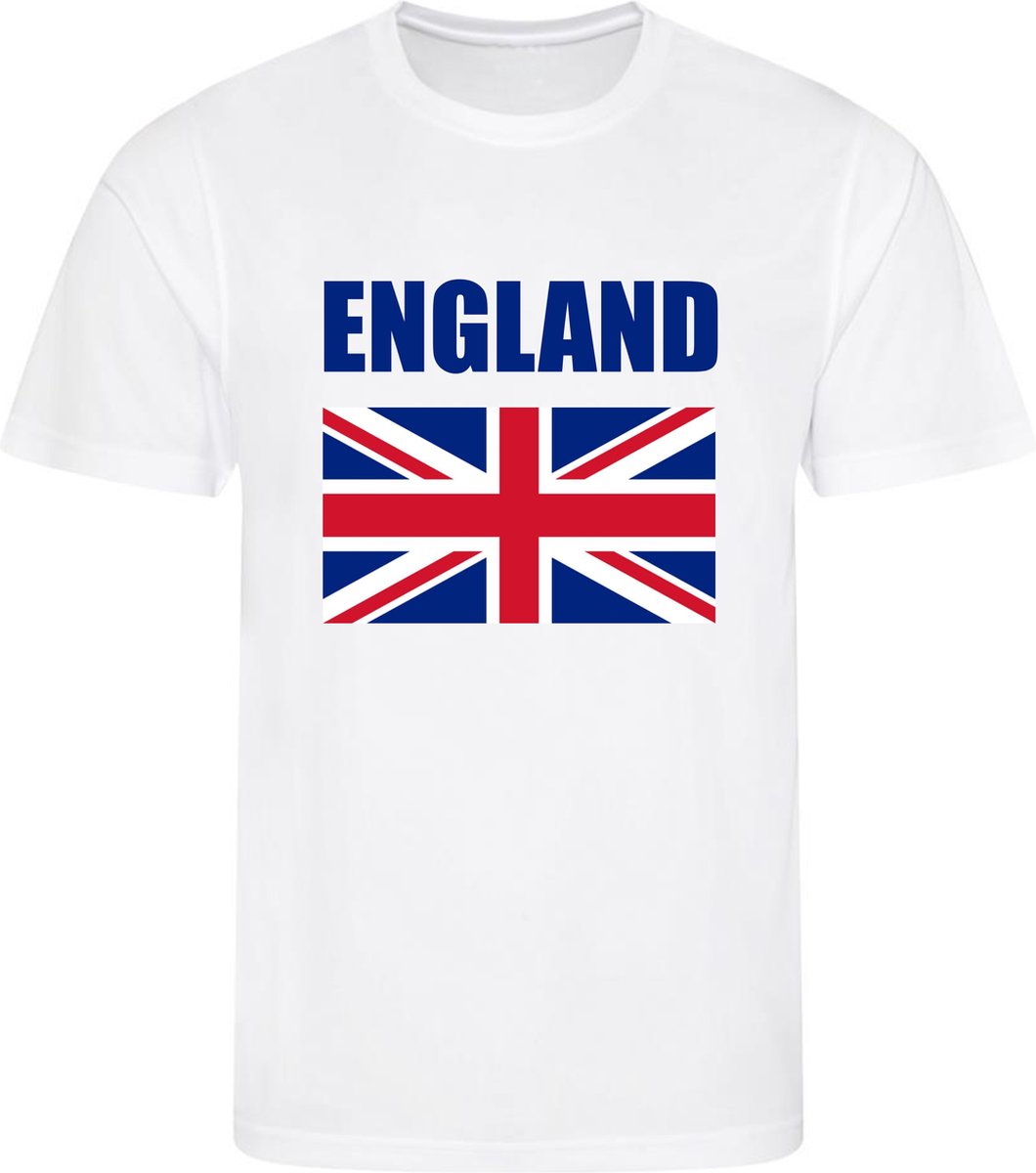 WK - Engeland - England - T-shirt Wit - Voetbalshirt - Maat: S - Wereldkampioenschap voetbal