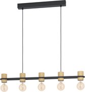 EGLO Chieveley Hanglamp - E27 - 88,5 cm - Zwart/Bruin