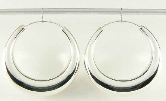 Grote zilveren oorringen - ø 50 mm | bol.com